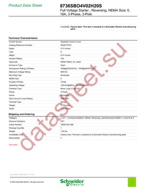 8736SBO4V02H20S datasheet  